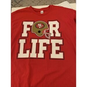 2011 San Francisco 49ERS FOR LIFE T-Shirt Mens Large NFL Team Football. True fan